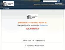 Tablet Screenshot of naturhaus-kaiser.de